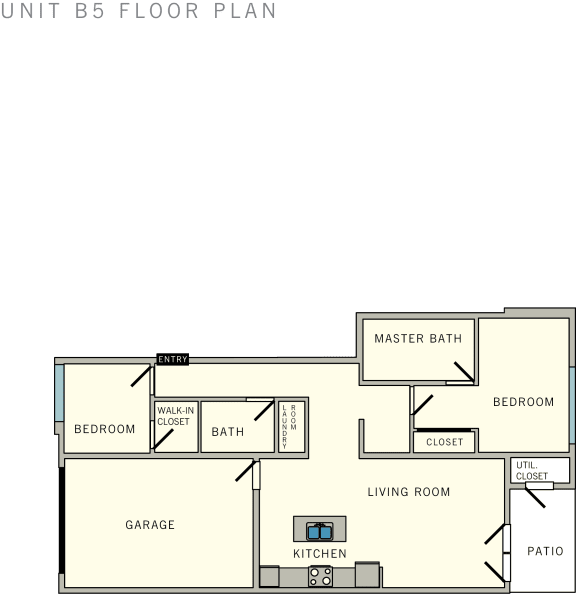 B5 Floor Plan at Aviator at Brooks Apartments, Clear Property Management, Texas